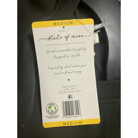 NWT Women's State of Mine Paris Crewneck Pullover Sweatshirt Medium M - Picture 10 of 10